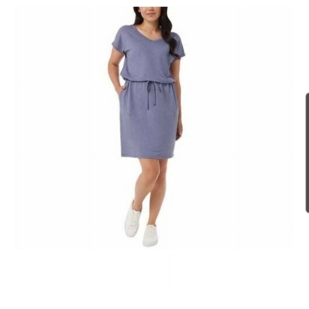 32 Degrees Women's Small Lightweight Pocket Dress in Heather Blue